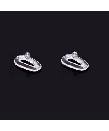 1 Pair Non-Slip Clear Silicone Nose Pads for Eyeglasses Sunglasses