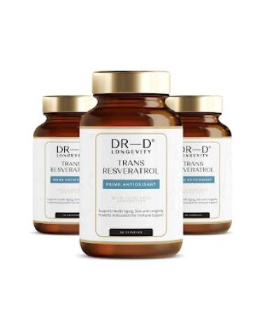 Trans Resv ratrol - 1000 mg - Antioxydant Premium 99% Trans-Resv ratrol Pur Hautement Dos 60 G lules Vegan - 30 Doses journali res (3 mois/3 Bouteilles)