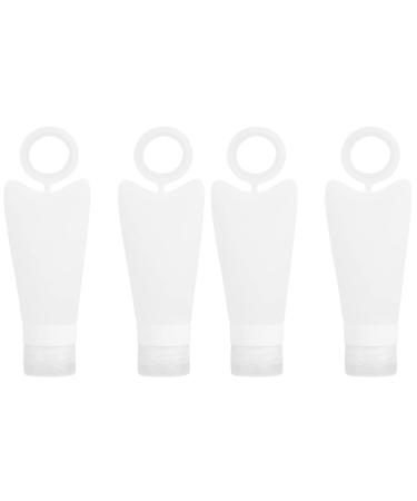 Healifty 2sets Hook Cases Tubes Proof Disposable Sample Squeezable Soap Bottling with Cap Hanging Ring Conditioner Empty Solution Cosmetic Size Containers Ing Home Keychain Cap Liquid