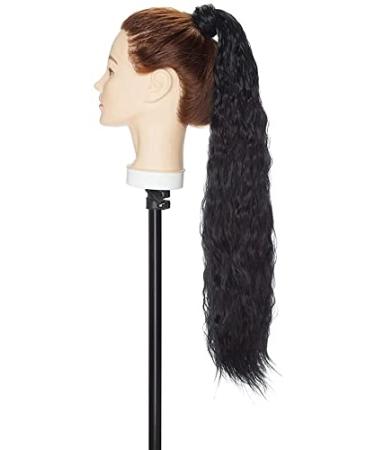 SEGO 66cm Clip-In Ponytail Extension - Wavy Curly Synthetic Hair in 1# Black - 110g Braid Corn Style - Buy Online on GoSupps.com