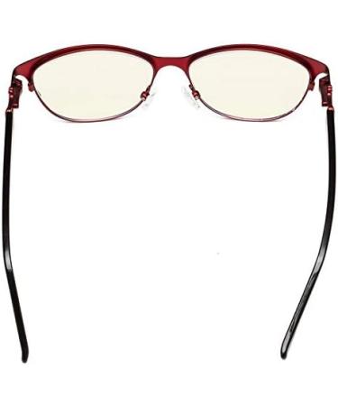 Eyekepper Blue Light Filtering Computer Reading Glasses for Women - Stylish Red Cateye Oval Design +0.50 Magnification - Buy Online on GoSupps.com