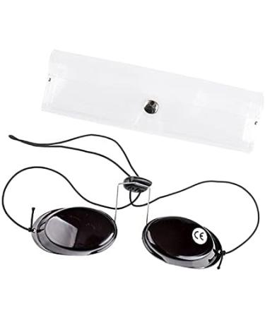 UV Eye Protection Goggles Glasses Eyeshields with Case for Indoor Sunbed Tanning Bed Light Therapy See-through - Buy Online on GoSupps.com