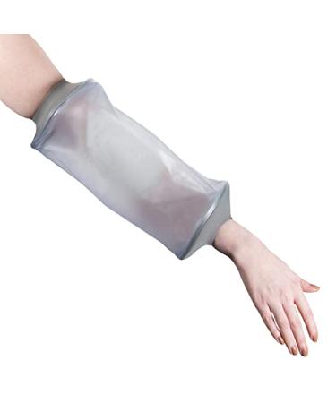 Blocka-wear Waterproof PICC Line Cover Upper Arm For Men & Women - Forearm & Elbow Cast Cover for Shower - Stretchy Neoprene Seal & Strong PVC Body - L-XL 40cmx28cm Grey Size L-XL