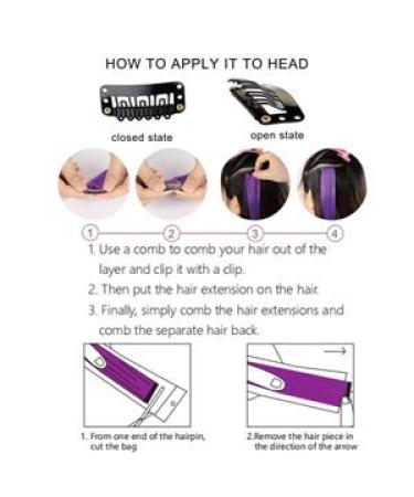 IAMERUI Party Highlights Clip-in Hair Extensions - 14 Pcs, Lavender Light Purple - Buy Online on GoSupps.com