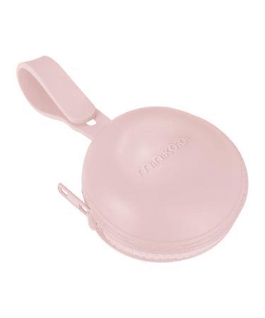 MinikOiOi 101230002 Portable Pink Silicone Pod Pacifier Case with Zipper