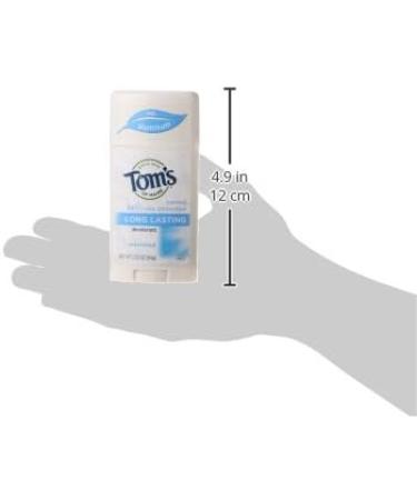Tom's of Maine Natural Aluminum-Free Deodorant Stick 2.25oz - Unscented, Long-Lasting - Buy Online on GoSupps.com