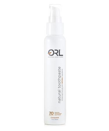 ORL Natural & Organic Toothpaste   Uniquely Formulated to Clean Your Mouth  Helps to Restore Your Mouth s Natural Perfect pH - Cinnamint