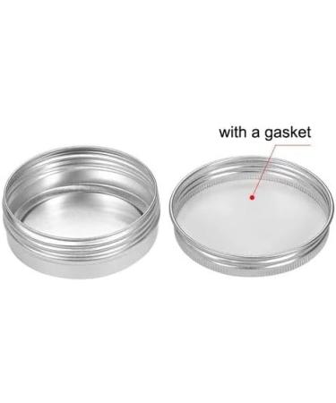 1Pc Silver Small Aluminum Tin Can with Lid Metal Round Tins Containers Screw Lid Round Tin Jar Container Bottle for Cosmetic Lip Balm Cream(50g) Refillable Containers Jars Tools and Accessories - Buy Online on GoSupps.com