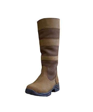 One Stop Equine Shop BasEQ Lindsey Womens Back Zip Lifestyle Boots 7 Brown
