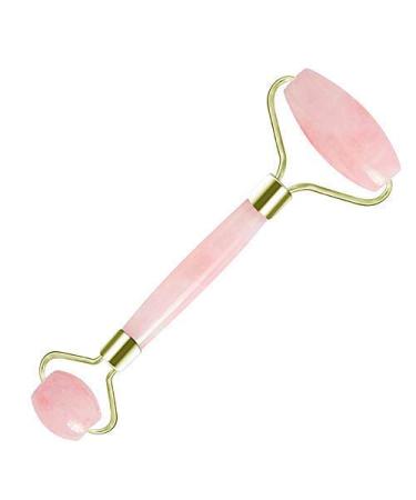 Ina Beauty Authentic Rose Quartz Roller Massager for Face and Neck: Sculpting  Slimming  Firming  Anti-Aging and Anti-Puffiness | Quality Welded Metal to Avoid Breakage Unlike Cheaper Models