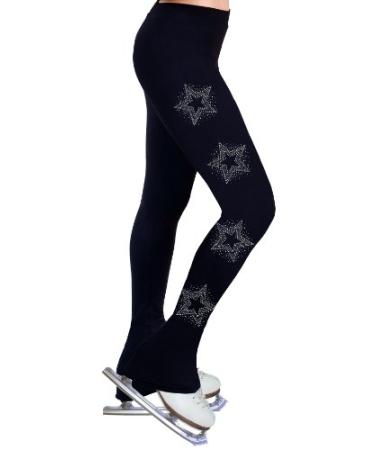 NY2 SPORTSWEAR Figure Skating Practice Pants with Rhinestones R137 - Adult Sizes X-Small