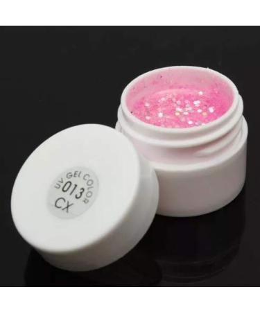 Kingduo 1 Pot of 36 Colours Glitter UV Gel Builder Nail Art Polish-13