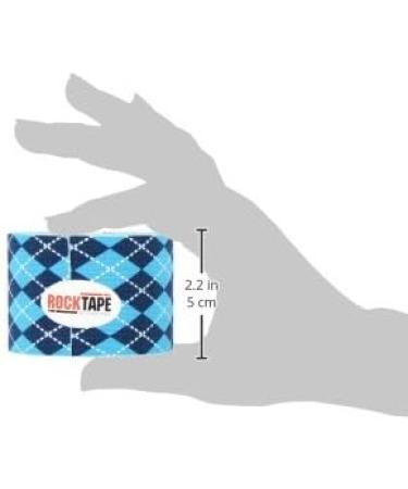 Kinesiology Tape for Athletes | Water Resistant | Reduce Pain & Injury | 5cm x 5m | Uncut | Argyle Blue - Buy Online on GoSupps.com
