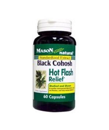 MASON NATURAL Black Cohosh - Alleviates Hot Flashes & Night Sweats Restores Hormonal Balance Herbal Supplement 60 Capsules