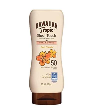 Hawaiian Tropic Sheer Touch Lotion SPF 50 Sunscreen 8 oz - Ultimate Sun Protection - Buy Online on GoSupps.com
