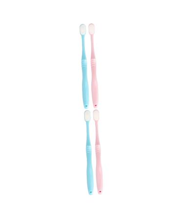 Gleavi 4 pieces toothbrushes bamboo toothbrush sensitive toothbrush extra soft travel toothbrush Tools for oral care teeth accessories adult cleaning brush pregnant woman