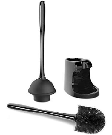 MR.SIGA Toilet Plunger and Bowl Brush Combo - Bathroom Cleaning Set, Black - Buy Online on GoSupps.com