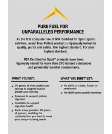 True Athlete Natural Whey Protein - Chocolate - 20g Protein Probiotics for Digestion 1.5 lb Powder for Muscle Recovery & Performance - International Shipping Available - Buy Online on GoSupps.com
