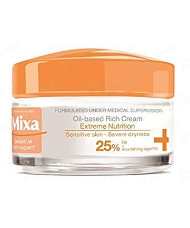 Mixa Extreme Nutrition cream enriched with 25% evening primrose oil and nourishing agents - for dry/sensitive skin 50ml