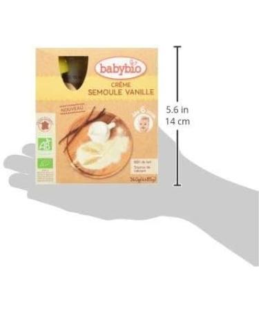 Babybio Gourde Cr me Semoule Vanille 6+ Mois 340 g (Lot de 4) 340g (Lot de 4) - Buy Online on GoSupps.com