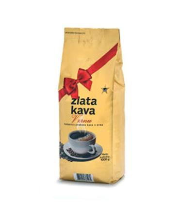 Zlata Kava ZLATA KAVA Premium Dark Roast Coffee Beans - Arabica & Robusta Whole Coffee Beans - Strong Flavour & Rich Flavor - Perfect Coffee Bean Gift Set - 2000g (1000g x 2)