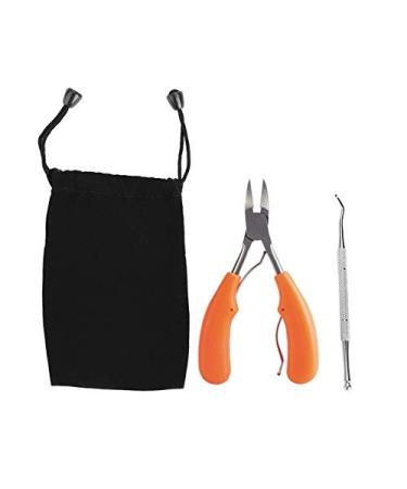 PSGS A Set Nail Clippers Ingrown Toenail Podiatry Correction Nippers Cuticle Cutters Cut Paronychia Pedicure Manicure Hand Foot Care (Color : Orange)
