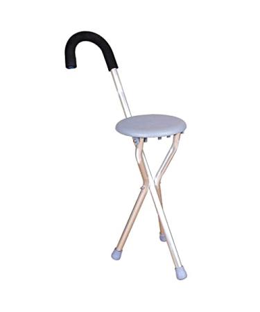 Canes Cane Folding Stool Elderly Disabled Persons Underarm Crutches Folding Cane Stool Aluminum Alloy Anti- Slip Three- Legged Walking Stick powerfully