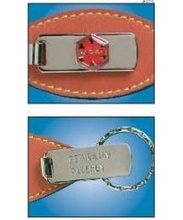 Medical Alert Emergency ID Leather Tab Keychain | Essential Safety Wallet Card for International Shipping - Buy Online on GoSupps.com