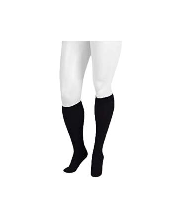 Juzo Dynamic Varin 3512 30-40mmhg Closed-Toe Knee-High Compression Sock with Silicone Top Band 2 (II) Short Black