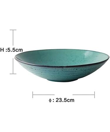 Green Household Ceramic Italy Pasta Bowl 8 Inch Salad Grain Tableware Kitchenware - Buy Online on GoSupps.com