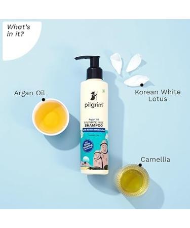 Pilgrim Mild Sulphate Free Argan Oil Shampoo for Dry Frizzy Hair - 200ml | International Shipping Available - Buy Online on GoSupps.com