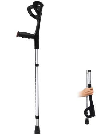 Forearm Crutches Adjustable Forearm Crutches 1 Pair of Sturdy Aluminum Lighter Crutches Handle with Comfortable High Density Grip Lightweigh