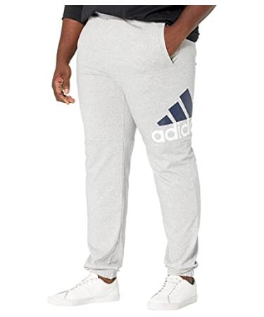 adidas Men's Essentials Performance Logo Pants Medium Medium Grey Heather/White/White
