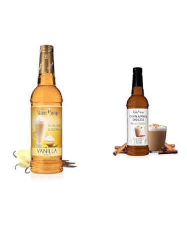 Jordan's Skinny Syrups Sugar Free Coffee Syrup Vanilla Flavor Drink Mix Zero Calorie Flavoring for Chai Latte Protein Shake Food and More Gluten Free Keto Friendly 1.5 L (2 Bottles x 750ml)