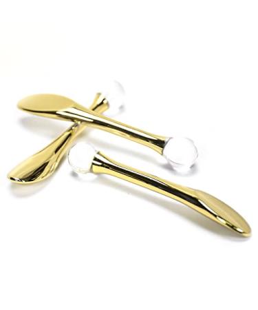 Gold Crystal Face Massage Ball Set - Anti-Wrinkle & Dark Circle Relief | 3 Harz Spatels for Eyes & Face Massage - Buy Online on GoSupps.com