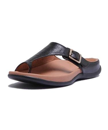 Strive Java Women's Comfortable and Arch Supportive Sandals Black 6.5-7