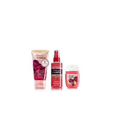 Bath And Body Works Trio A THOUSAND WISHES -Body Cream 2.5 Oz- Fragrance Mist 3 Oz - Pocketbac 1 Oz