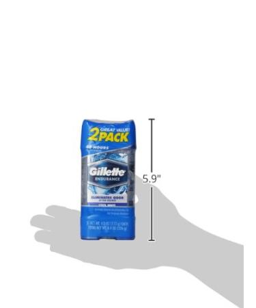 Gillette Endurance Antiperspirant / Deodorant Cool Wave Clear Gel 3.8 Ounce (Pack of 2) Packaging may Vary Cool Wave 3.8 Ounce (Pack of 2) - Buy Online on GoSupps.com