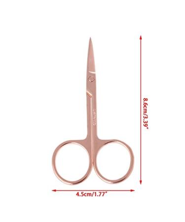Thobu Stainless Steel Makeup Eyebrow Hair Eyelash Remover Trimmer Scissors Cutter Rose Gold - Precision Beauty Tool - Buy Online on GoSupps.com