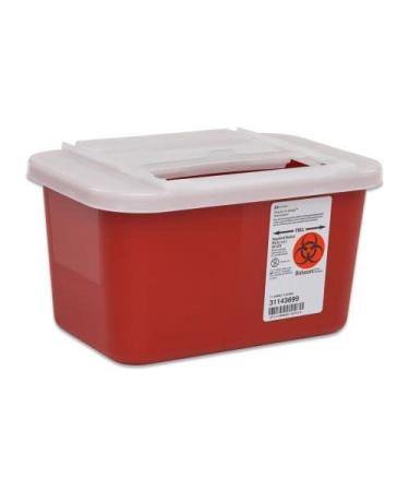 Covidien 31143699 Sharps-A-Gator General Purpose Sharps Container  Red  1 Gallon