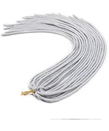 20" One Piece Crochet Faux Locs Braiding Hair Extension Synthetic Hair Braids Soft Heat Resistant For Women - Grey(Weight:100g) 20" Grey - Buy Online on GoSupps.com