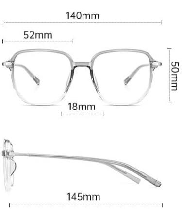 Zhuyiqz Oversized Reading Glasses | Clear View Presbyopic Computer Readers | Anti-Blue Light & Flat Light Mirror | Size +250 Color C4 - Shop Now! - Buy Online on GoSupps.com