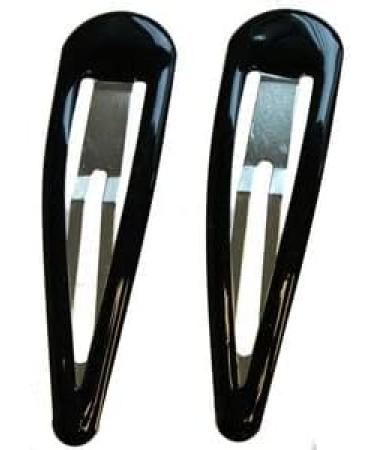 Pair of Large black Hair Clips Snap Bendies Sleepies 9cm ( BLACK ) - Buy Online on GoSupps.com