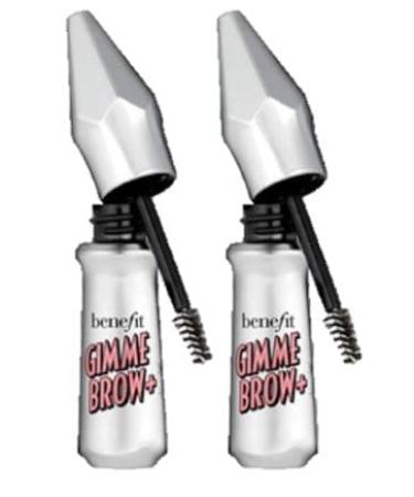 TWO Benefit GIMME BROW Brow Volumizing Fiber Gel 3 gel travel mini 1g / 0.03 oz bundle