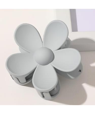 Candy Colored Hair Claw Clips Flower Hair Clips Big Cute Claw Clips Thick Hair Scrub Hair Clip Sweet Flower Clip (Gray)