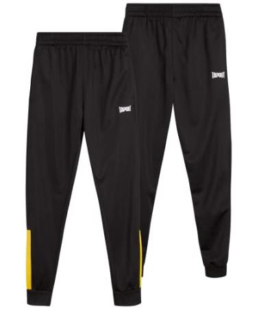 TAPOUT Boys Sweatpants 2 Pack Active Tricot Jogger Pants (Size: 4-16) Black/Grey 14-16