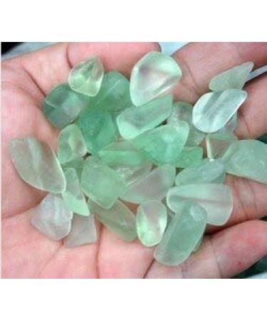 2.2lb Natural Large Green Fluorite Quartz Crystal Tumbled Stone ningxiao