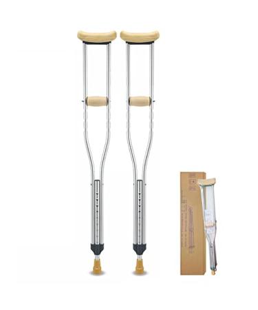 Crutches for Adults Underarm Aluminum Underarm Crutches for Youth/Adult/Tall Adult Crutches Double Adjustable Lightweight Shock Absorber Universal Crutches for Walking Great for Lucky Star