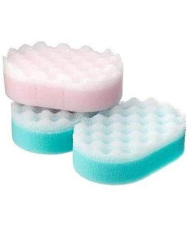 12 x Bath Sponge for Adults - Exfoliating Body Shower Scrubber for Men Women Kids Children - One Smooth Side - One Rough Side to Exfoliate (12)