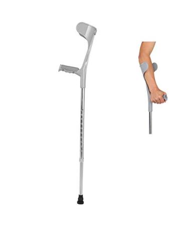 Forearm Crutch Elbow Crutches Ultralight Aluminum Assistant Height Adjustable (70-92.5) cm with Comfortable Handle black1pcs (Color : Black1pcs) Prosperous